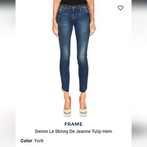 FRAME Denim "Le Skinny De Jeanne" Tulip Hem
